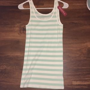 Mint and White TankTop